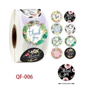 I Inch 500PCS Custom Thank You Label Sticker Roll
